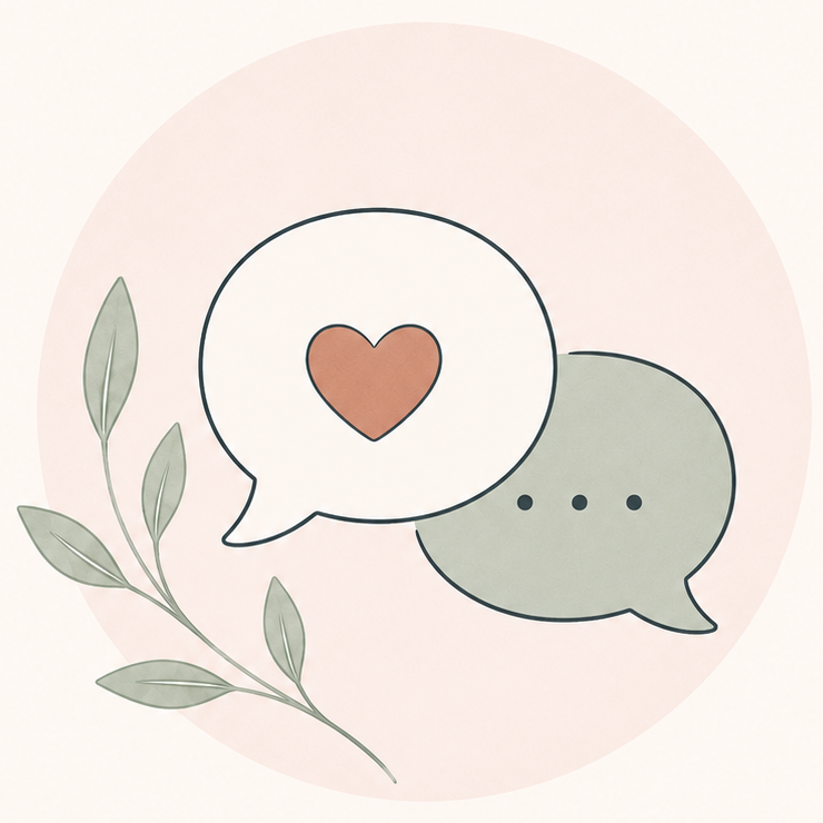Illustration de deux bulles de conversation